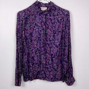 Vintage Pendleton women’s floral button front blouse size 12
